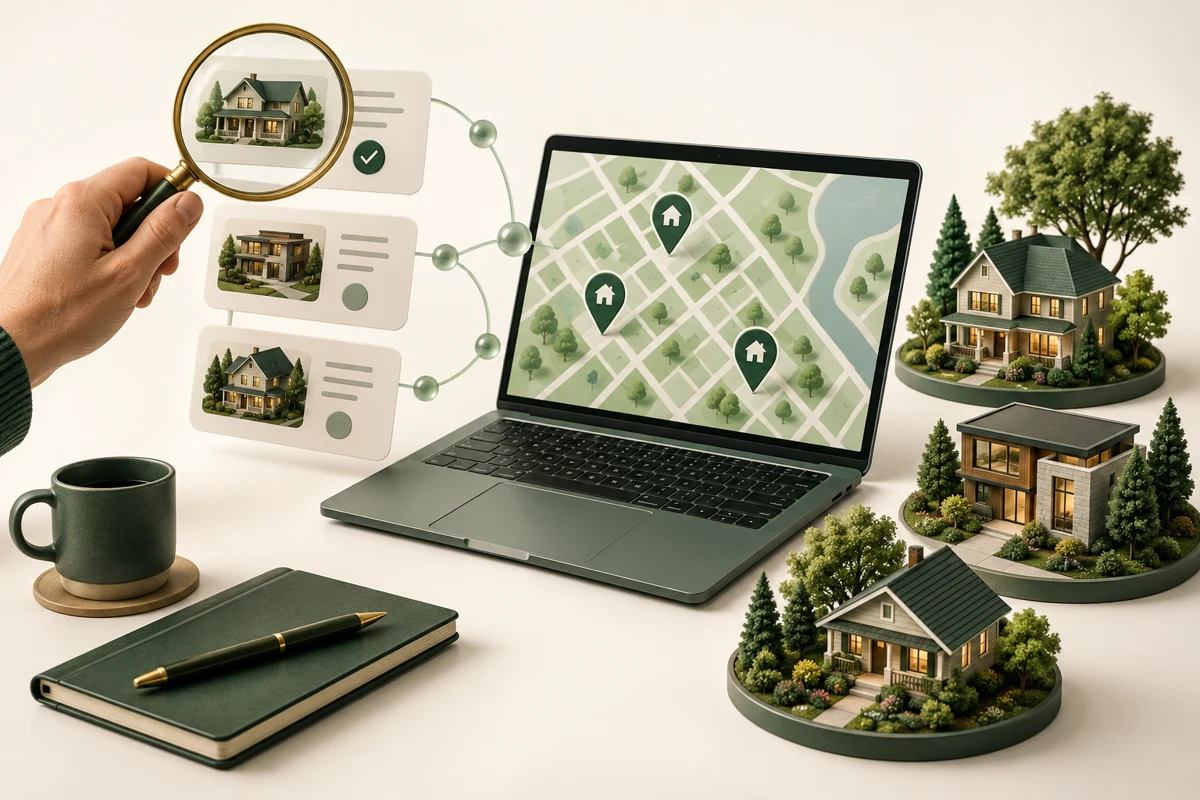 Property map and AI-assisted research reviewed by a person