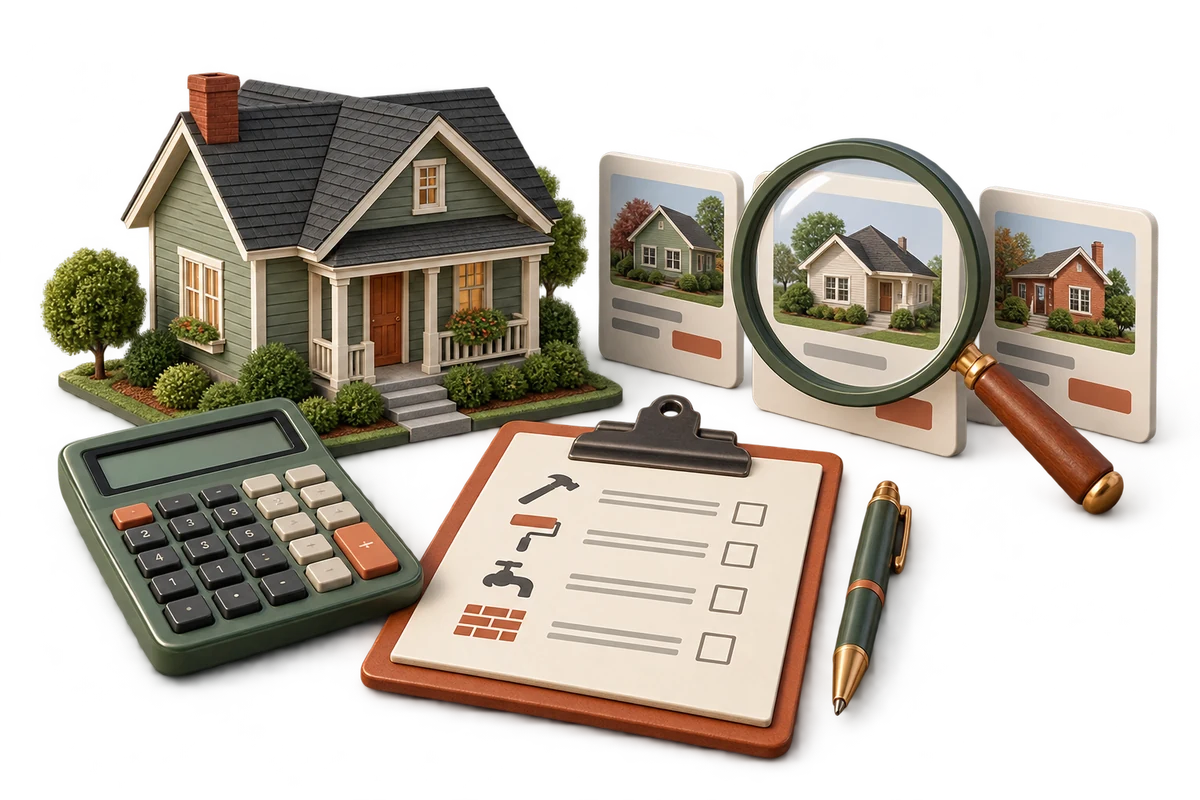 House deal screening using repair estimates and comparables