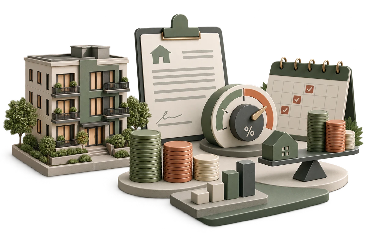 Loan documents, debt and equity, interest rate, and payment schedule